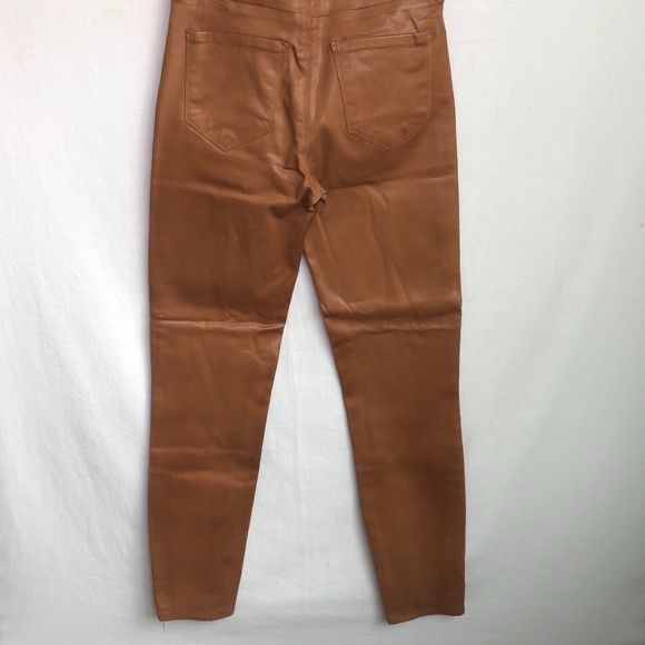 L’ AGENCE Jeans Size 25 Margot High Rise Coated Skinny Java Fall Boho Western - Picture 6 of 11